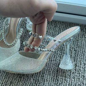 Azalea Wang Akira Rhinestone Heels